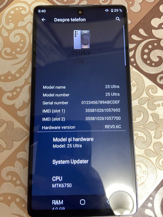 Vand telefon 25 ultra