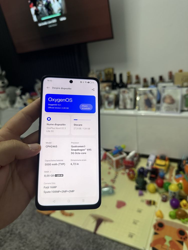 Vând Telefon mobil OnePlus Nord CE3 Lite, 8GB RAM, 128GB, 5G