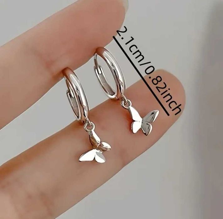 Cercei fluturi din argint S925 Noi
