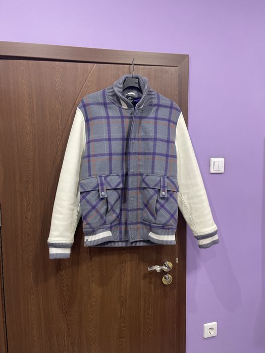 M Яке Nike Air Jordan Plaid Letterman Destroyer Varsity Bomber Jacket