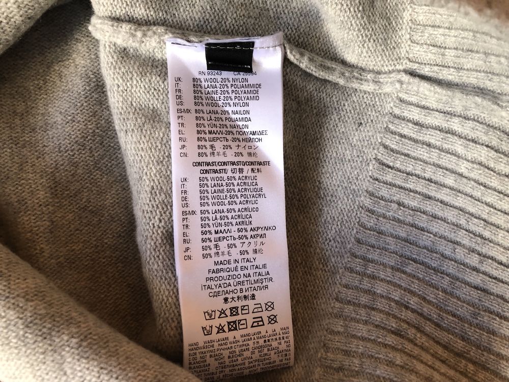 80% вълнa Diesel K-Casy Wool Blend Textured Pullover мъжки пуловер - L