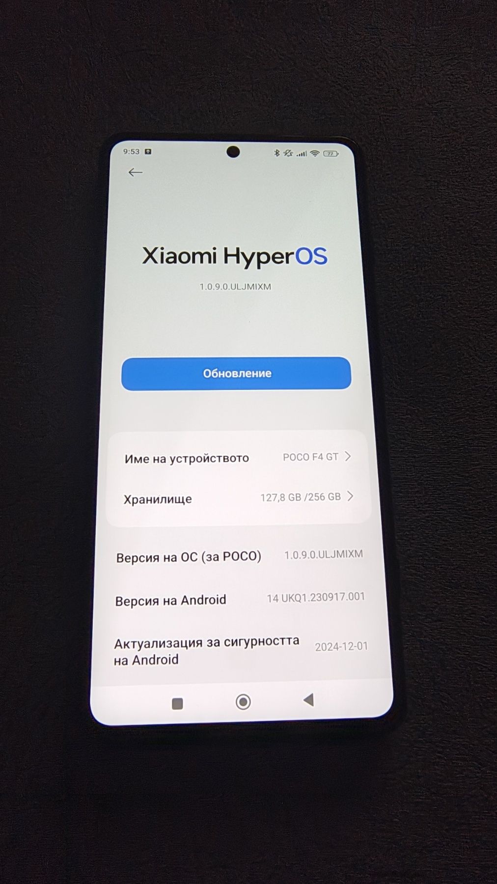 Poco F4 gt 5g 12GB RAM/256 ROM