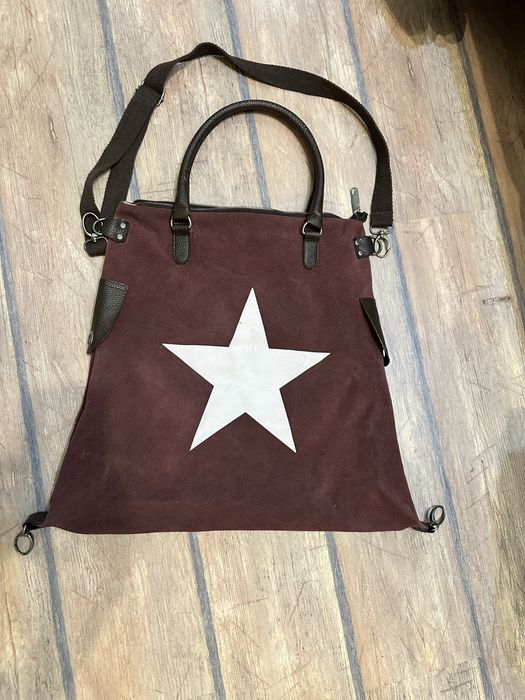 Велурена чанта бордо от естествен велур