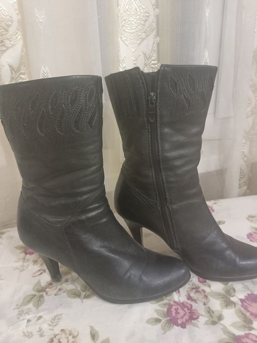 Обувь зимняя, кожаная