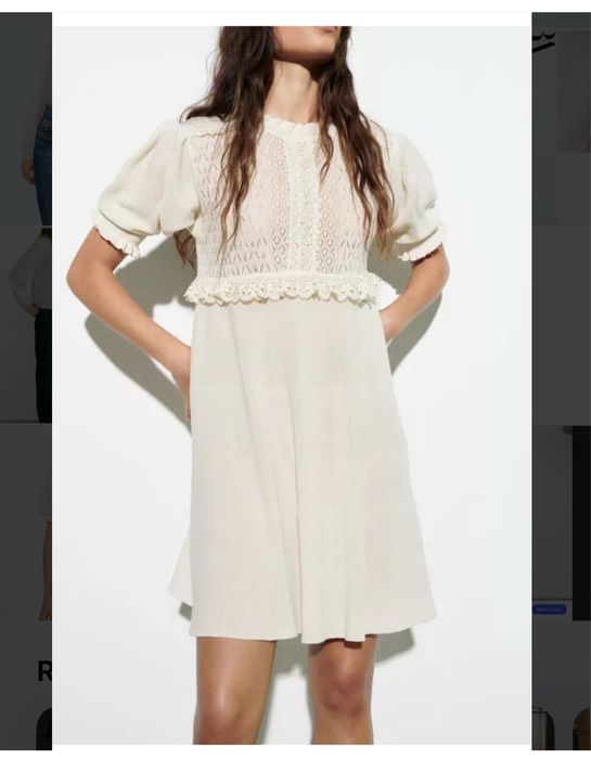 Rochie broderie Zara marime S M L