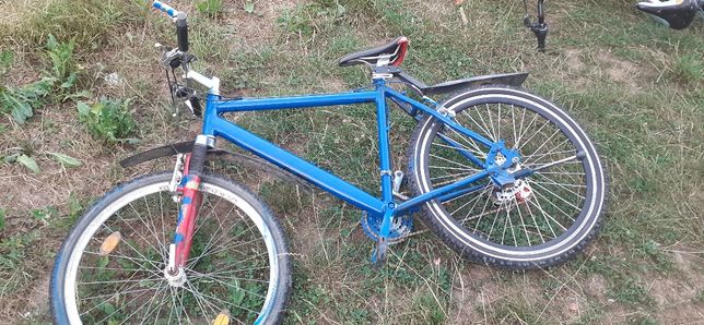 Bicicleta de teren albastra