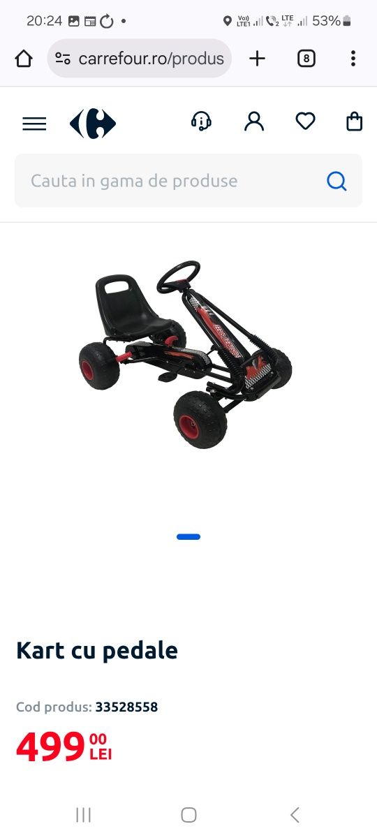 Kart cu pedale pentru copii