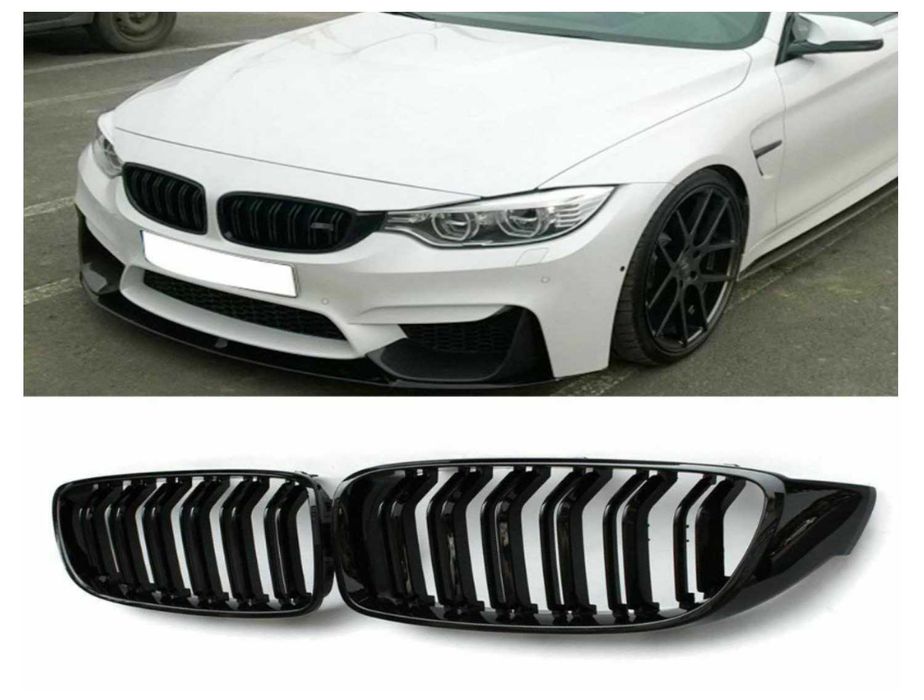 Бъбреци за BMW F32 / F33 / F36 (2013+) Черен Гланц Двойни