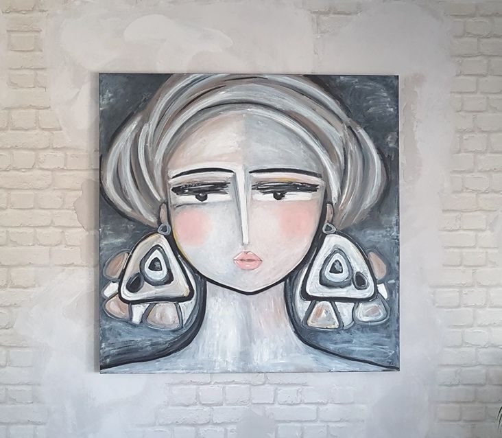 Pictura abstract " greeK girl "