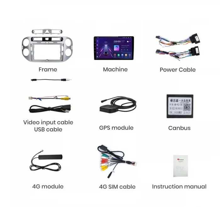 Navigatie Android dedicata VW Tiguan Carplay Android Auto + CAMERA