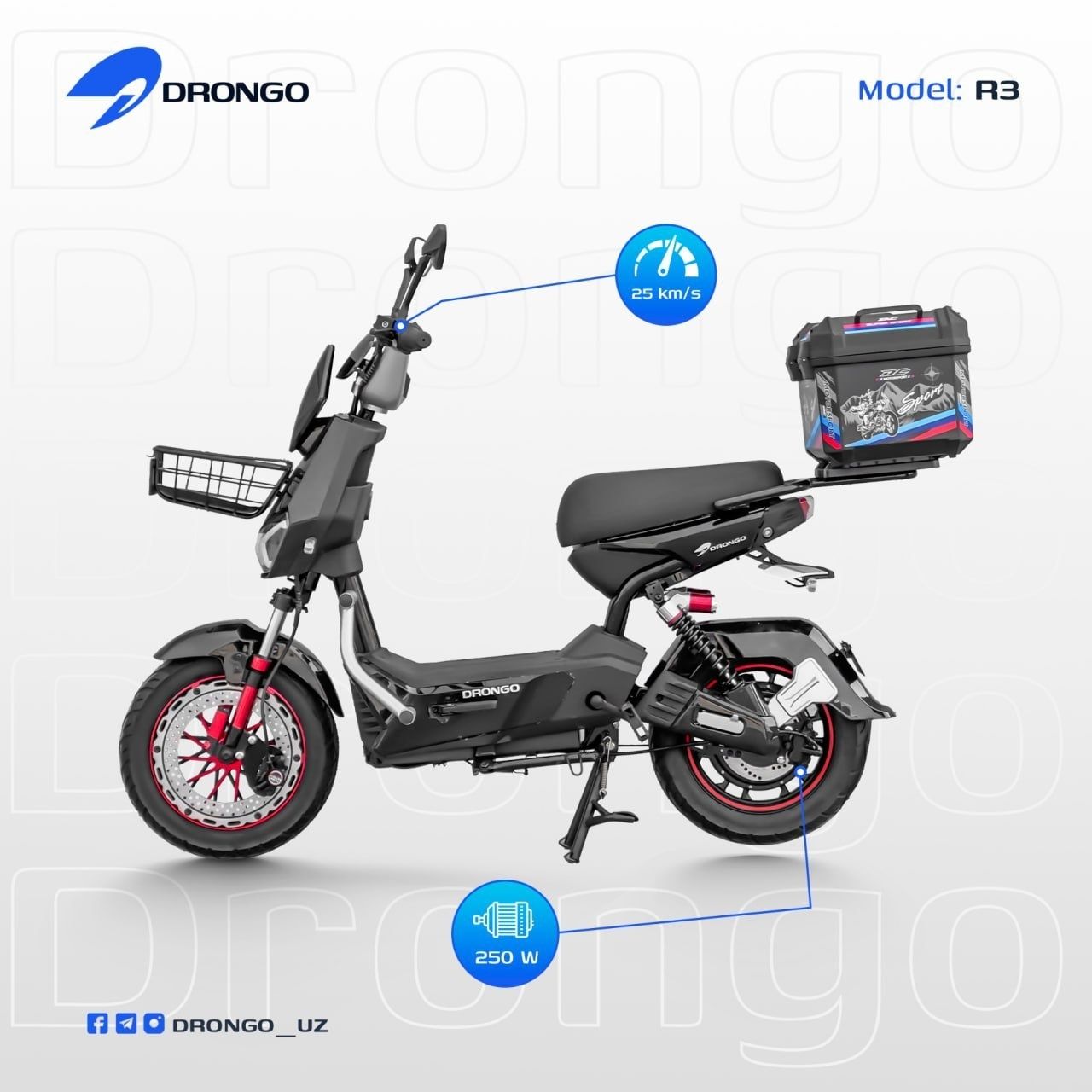 Brend nomi: DRONGO R3 2025 skuter