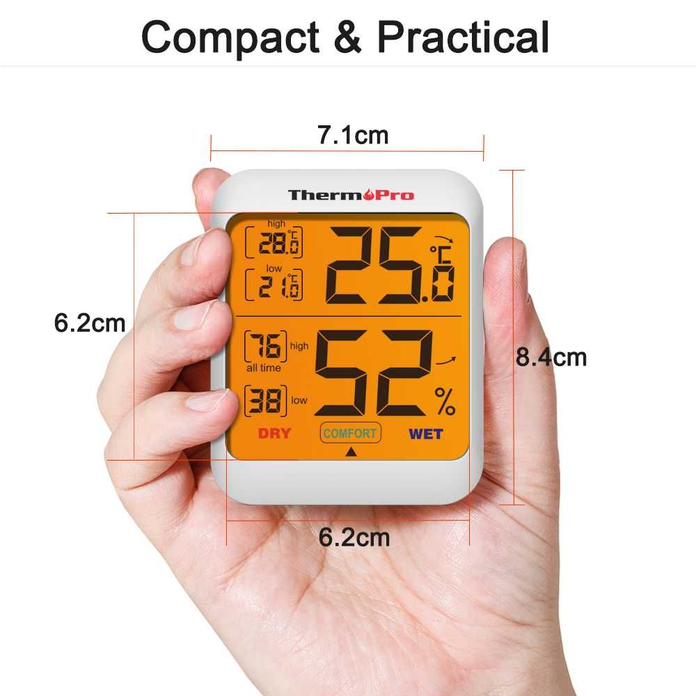 Високоточен дигитален термометър с хигрометър - ThermoPro TP53