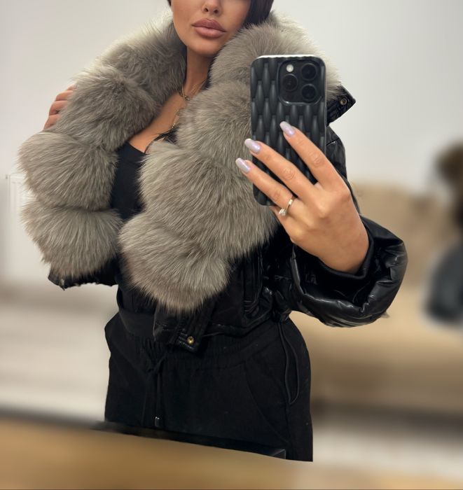 Geaca cu blana naturală