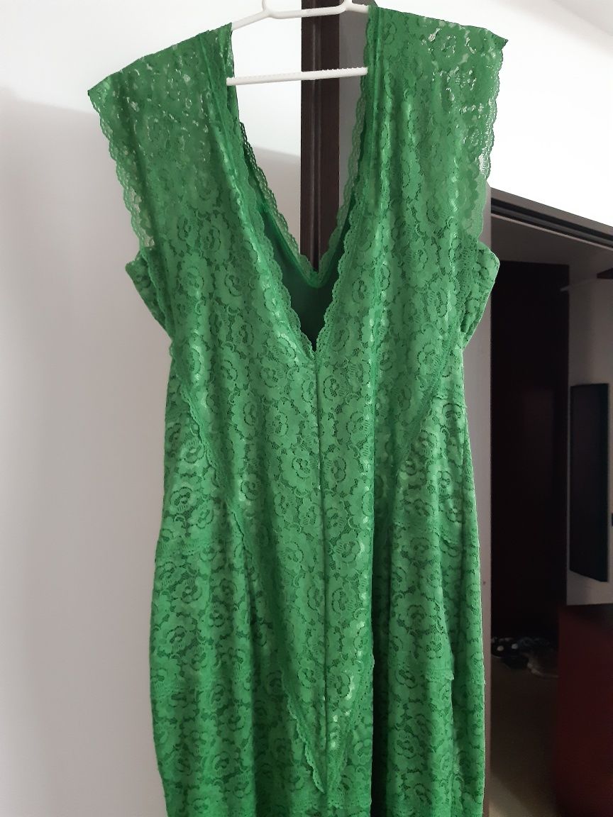 Rochie dantela verde
