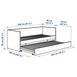 Pat extensibil ikea cu o saltea,