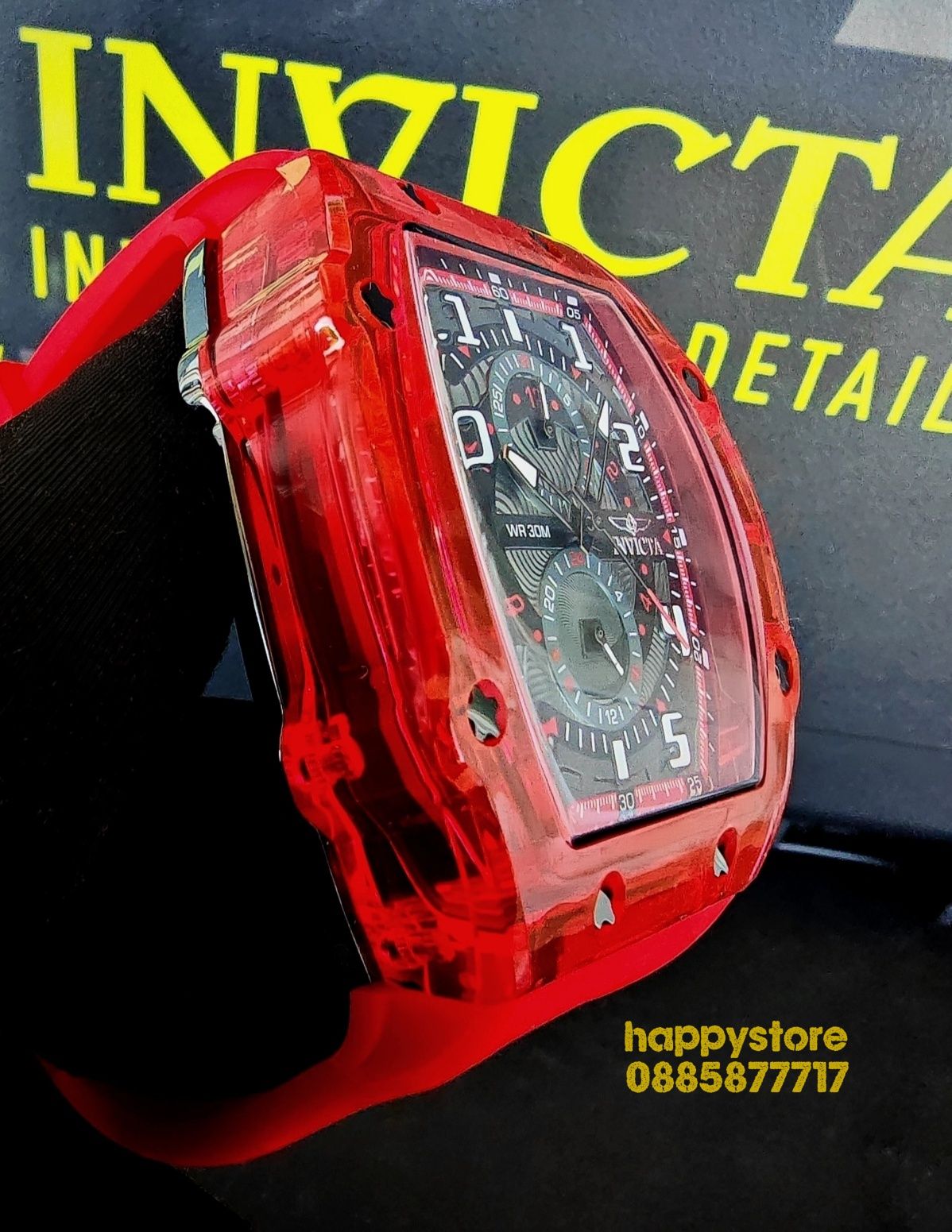 INVICTA Cyclone Red 49 mm, Инвикта нов ръчен часовник