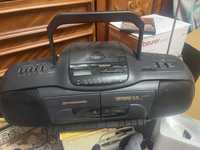 AM/FM Stereo Double Cassette Radio Recorder w CD Player Standard