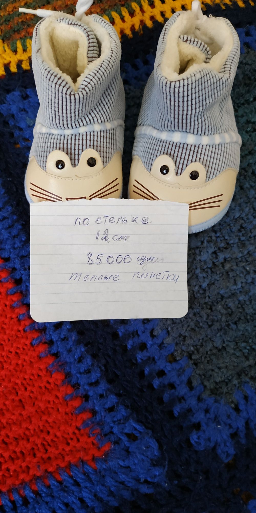 Тапочки для детей теплые и пинетки