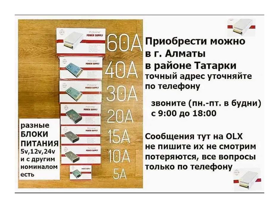 блок питания на 12 / 24 / 36 / 48 вольт 360 ватт и другие