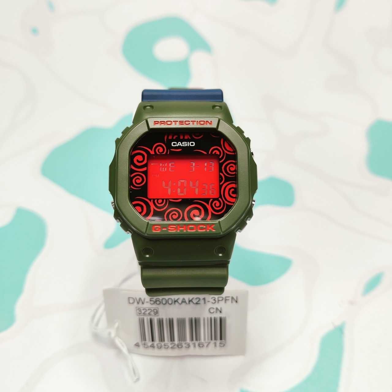 Наручнык часы оригинал Naruto Casio G-Shock DW-5600KAK21-3PFN