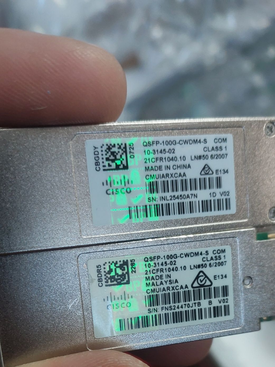 Transceiver/Modul Optic Cisco 100Gbase QSFP-100G-CWDM4-S 2Km SMF LC