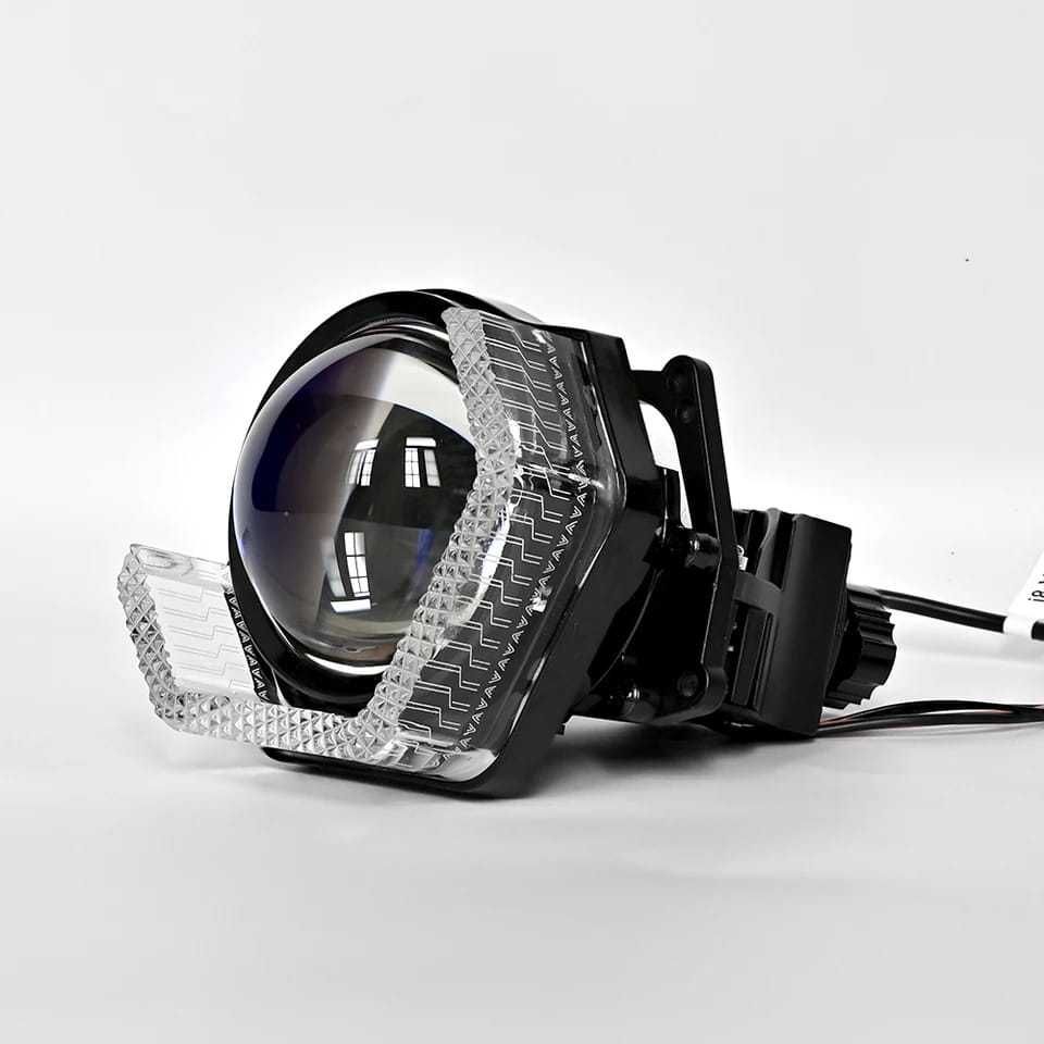 Set inele rectangulare DRL / lumina de zi si semnalizare lupe 3 inchi