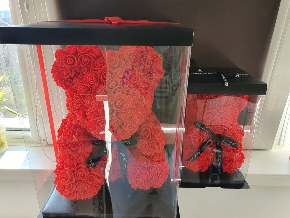 Urs trandafir mic si mare pt copii