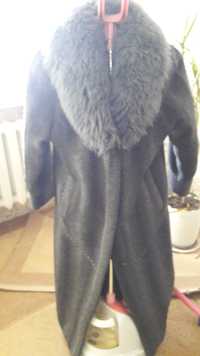 Зимнее бельгийское пальто серого цвета
