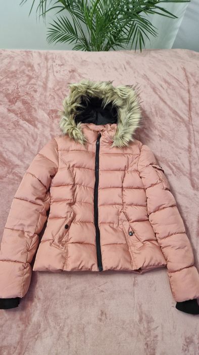 Geaca iarna de fâș noua H&M roz