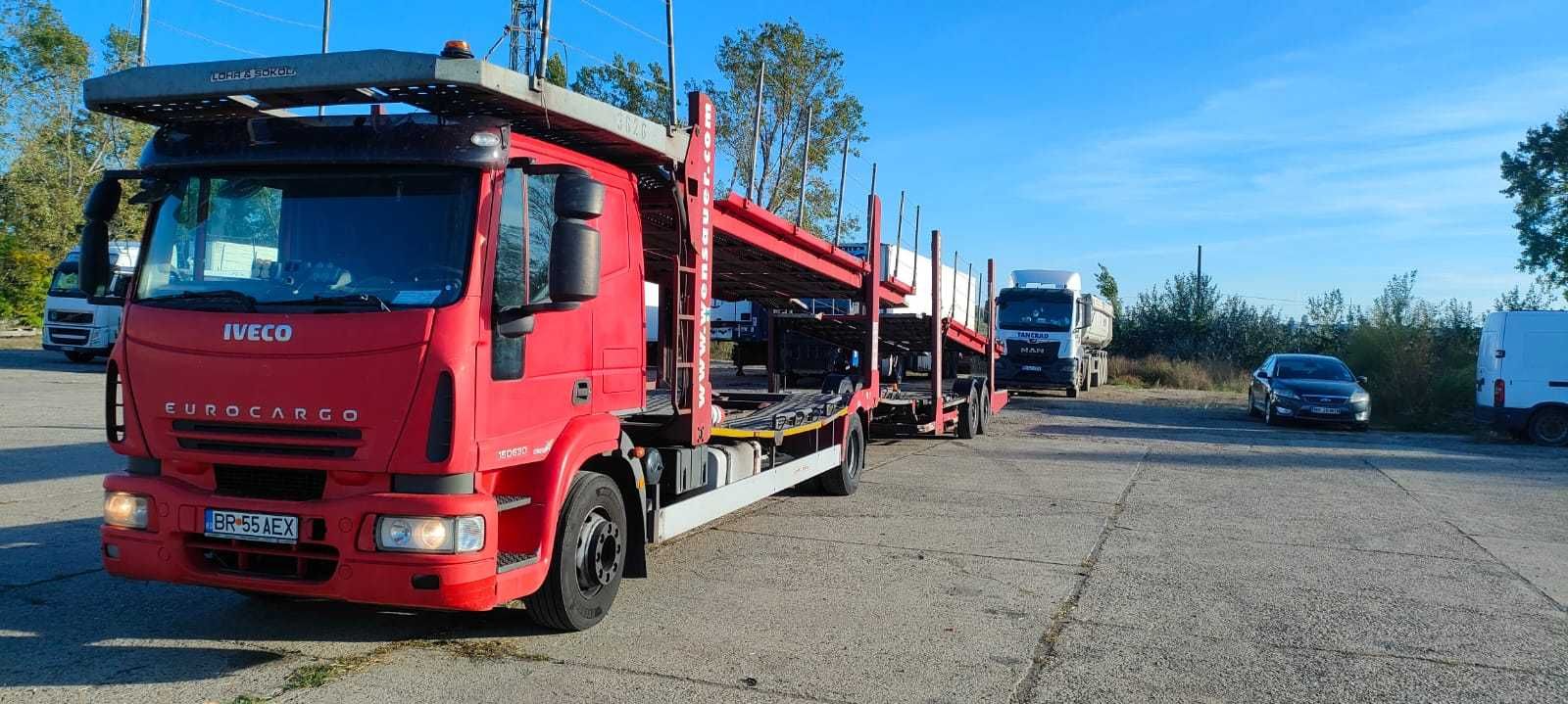 Transportor auto IVECO EuroCargo M152 , Platforma auto 8 pozitii