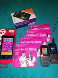 3 Telefoane Smartphone Dual SIM, 4 cartele prepay Telekom noi sigilate