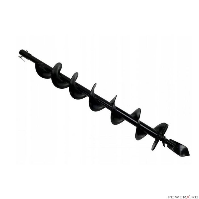 Burghiu pamant calitate premium10 cm x 80 cm, pentru motoburghiu, varf