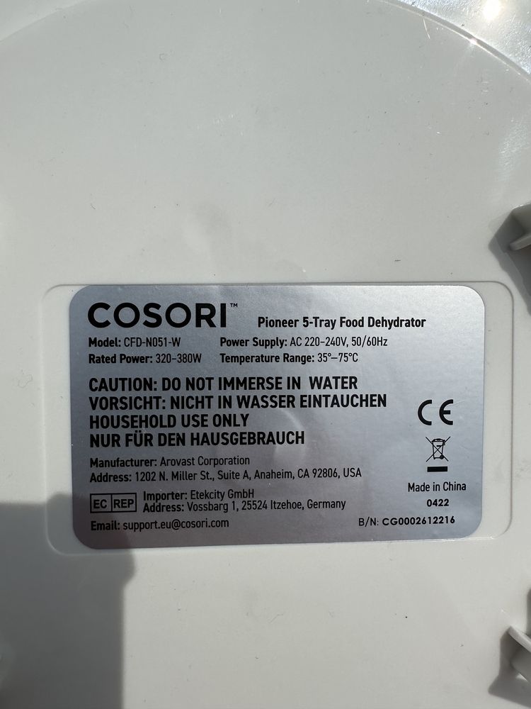 Deshidrator Cosori