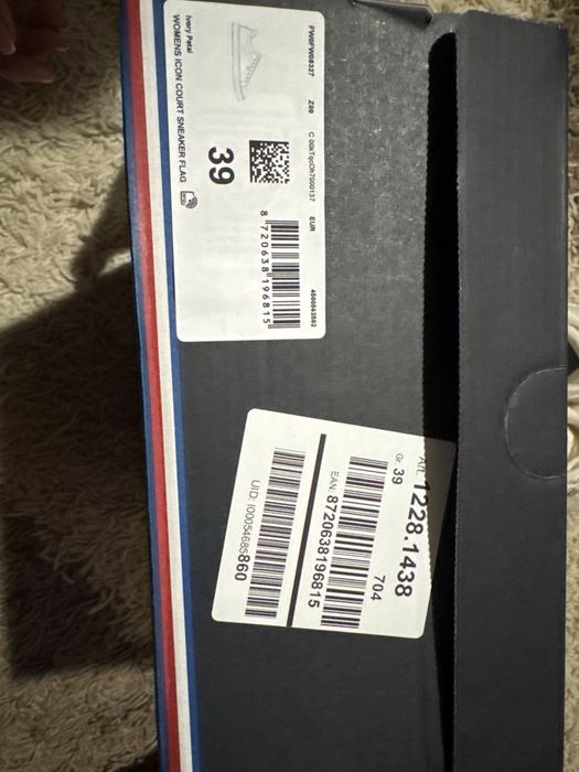 Sneakers piele ,Tommy Hilfiger ,pentru femei, culoare alba , marime 39