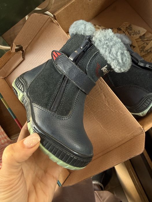 Сапожки детские кожа