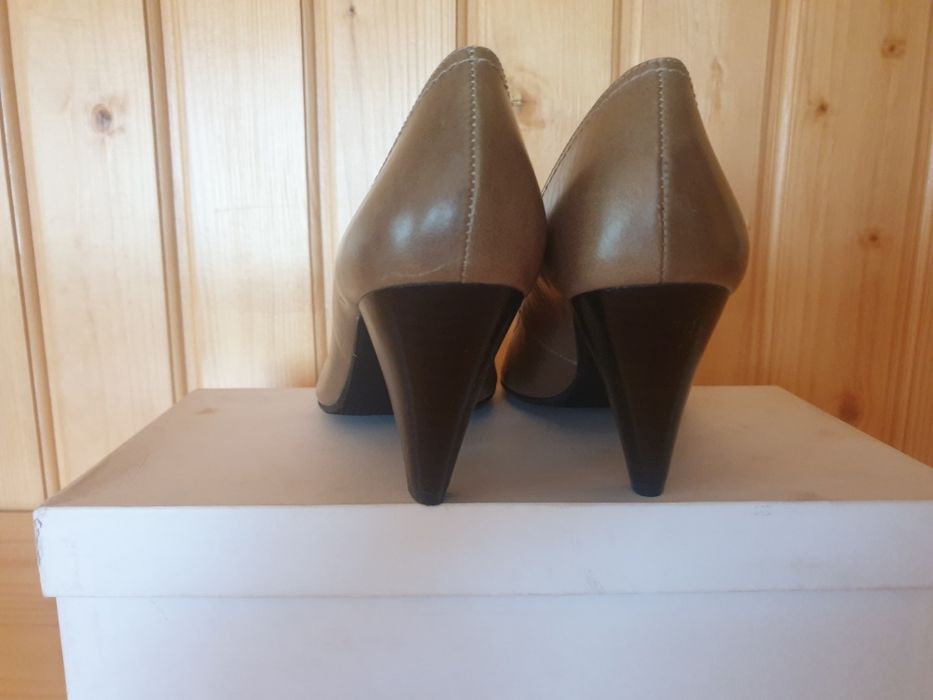 Pantofi dama piele verde-kaki noi