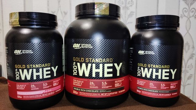 Протеин Optimum Nutrition, Gold Standard, 2.27 кг и 907 грамм.