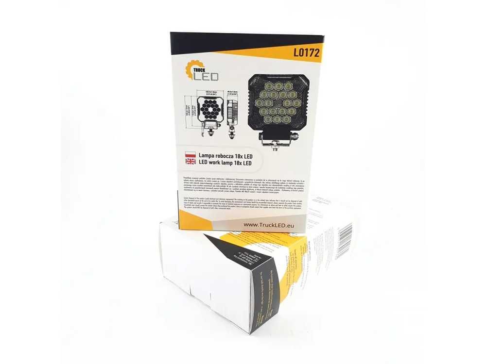 Работна Лампа MINI 18LED 26W 12-24V -КВАДРАТНА