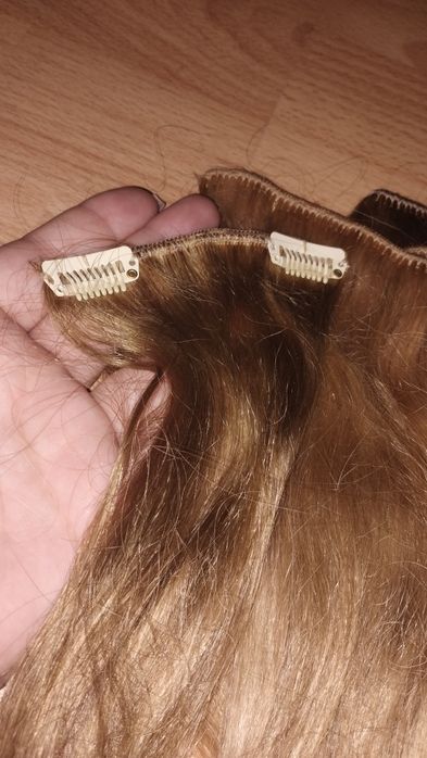 Extensii de par cu clip on-50 cm- blond natural