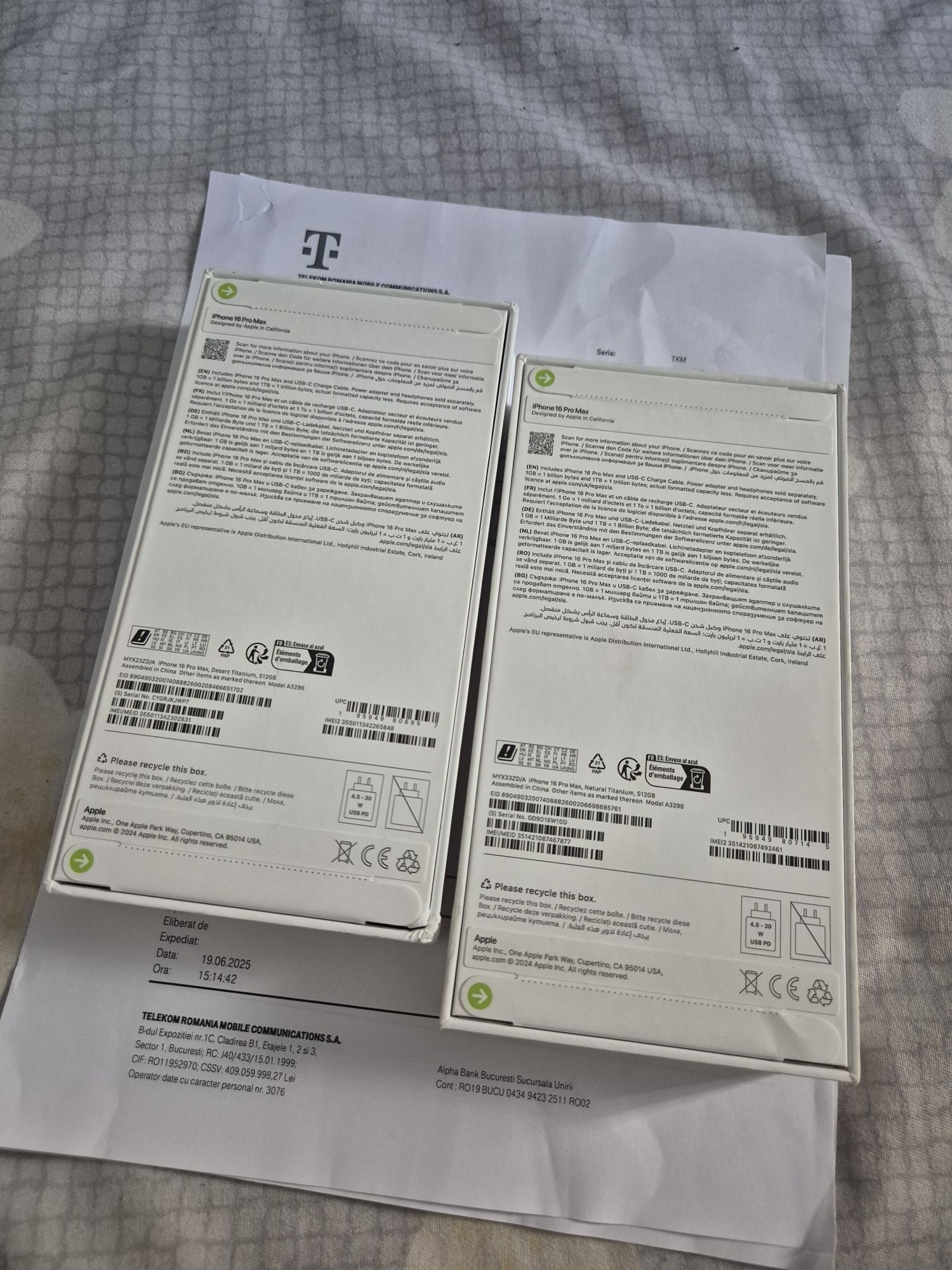 Iphone 16 Pro Max 512gb - Sigilat - Liber de rețea - Factura