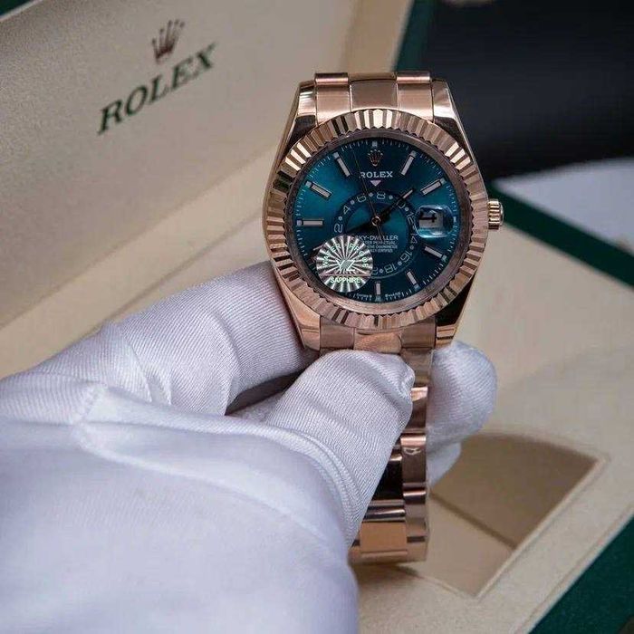 rolex sky-dweller розово злато