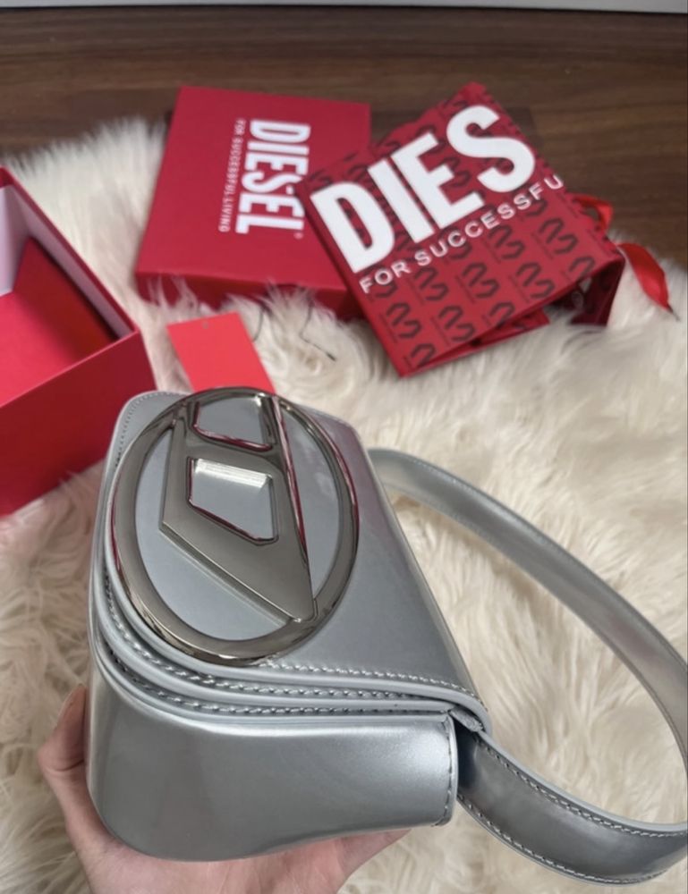 Geanta Diesel 1DR Silver Argintie