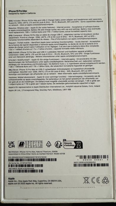 Iphone 15 PRO MAX - natural titanium
