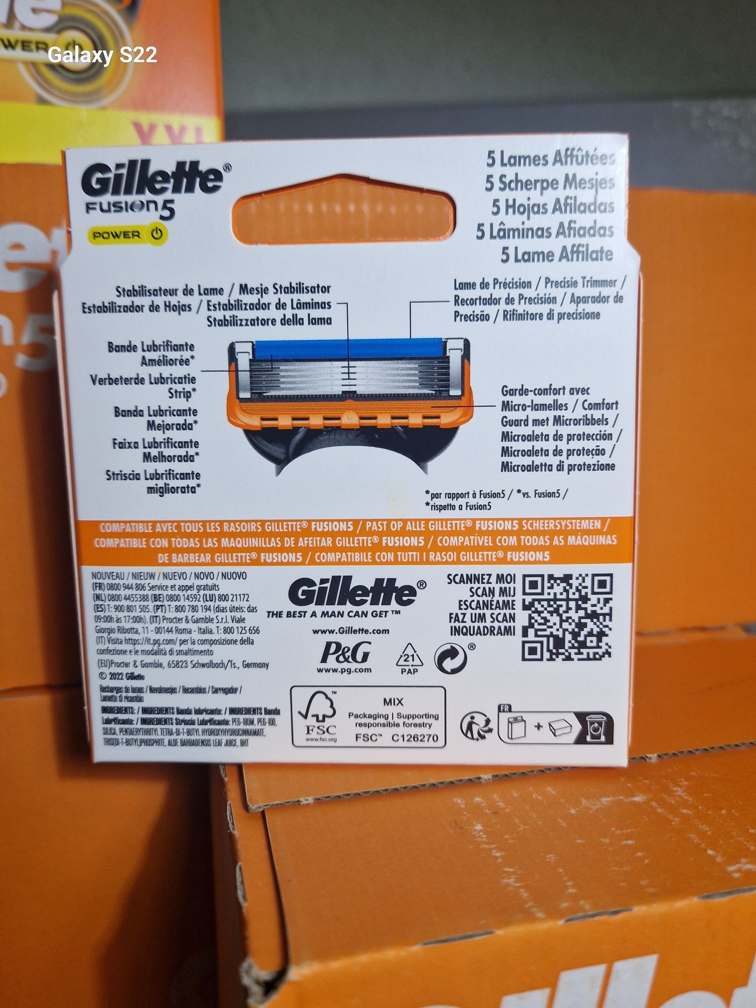 Ножчета за бръснене Gillette Fusion Power /резерва/ ОРИГИНАЛНИ