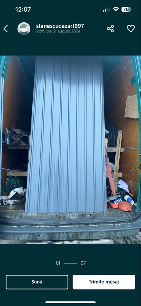 Tabla zinc si color