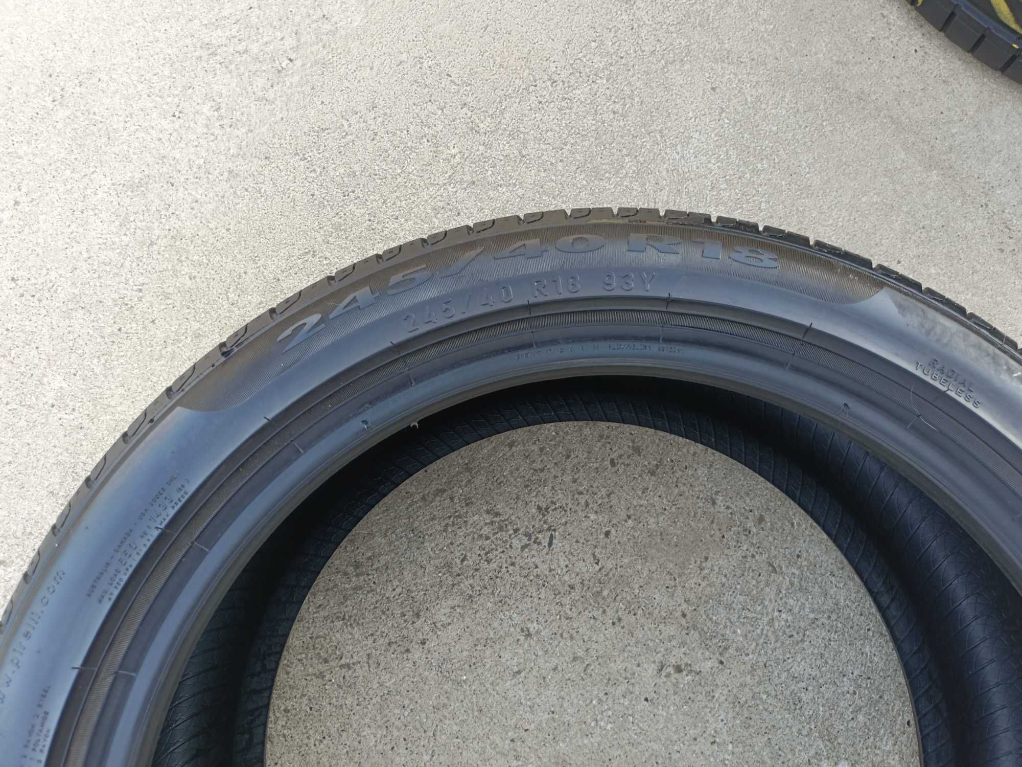 O anvelopa de vara 245 40 18 pirelli cinturato P7 profil 7 mm dot 2022