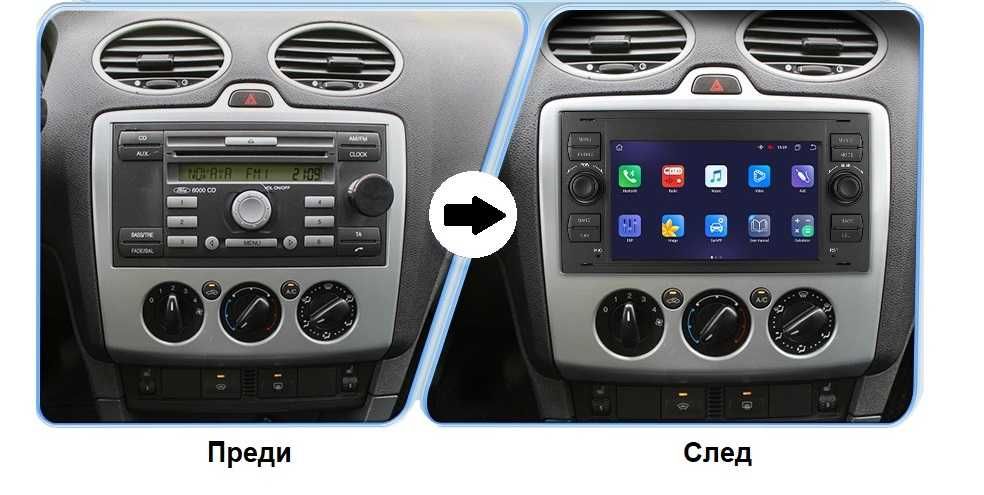 Ford Transit Mondeo Focus C-max мултимедия Android GPS навигация