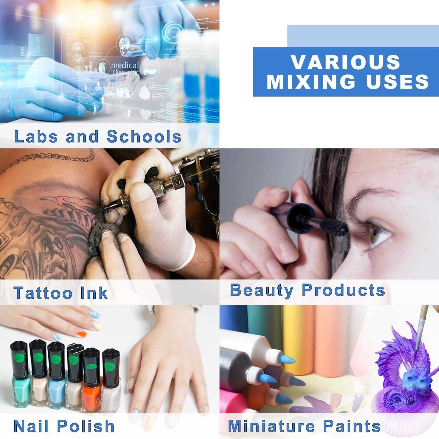 ONiLAB Vortex миксер с функция докосване, 120бр. 7/32 инча топки,черен