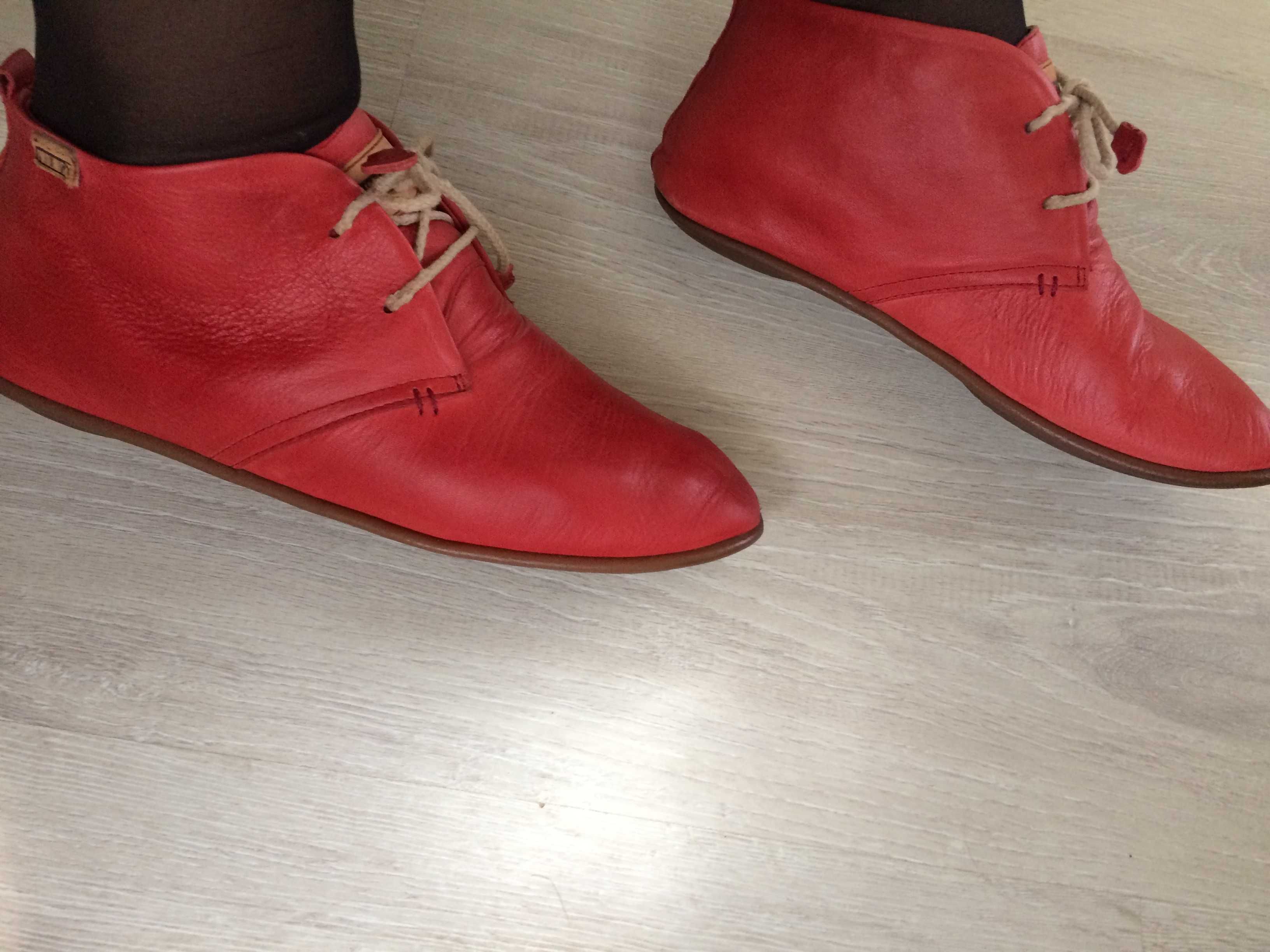 Свежарски червени обувки PIKOLINOS  №38.Естественна кожа.
