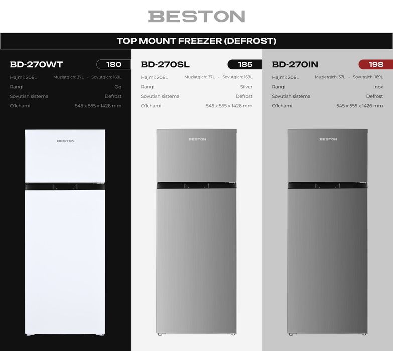 Холодильник с нижней морозильной камерой  Xolodilnik sovitgich